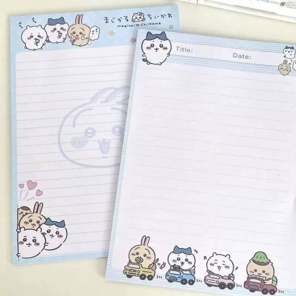 Cuadernillo de Notas con Diseño Chikawa, 30 Hojas