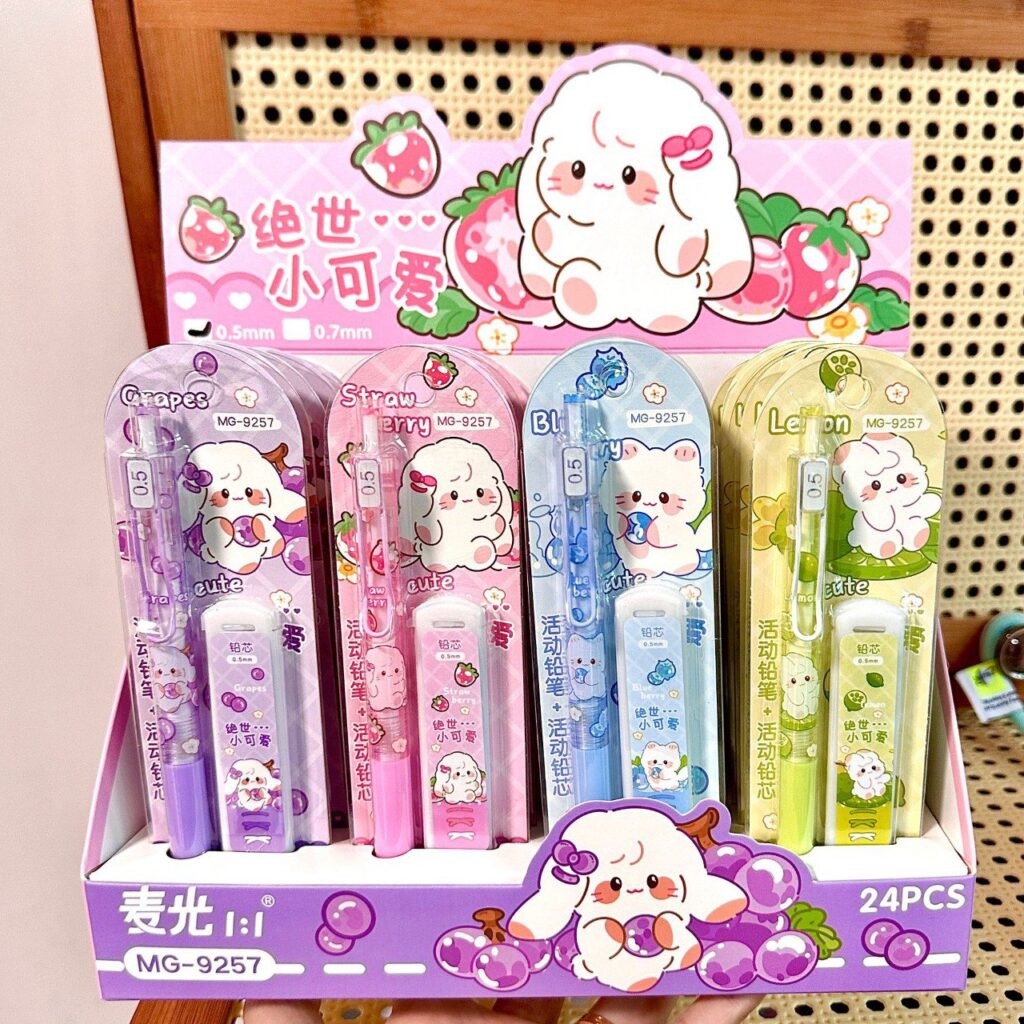 Set de Lápiz Portamina Conejito 2 pcs