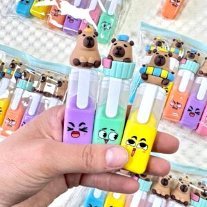 Set de Mini Destacadores capybara 6 PCS - Imagen 4