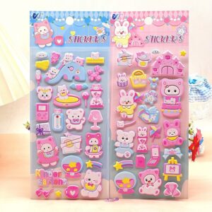 Stickers Rosados de Niña Adorable 8 Modelos - Imagen 3
