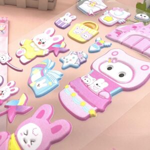 Stickers Rosados de Niña Adorable 8 Modelos - Imagen 4