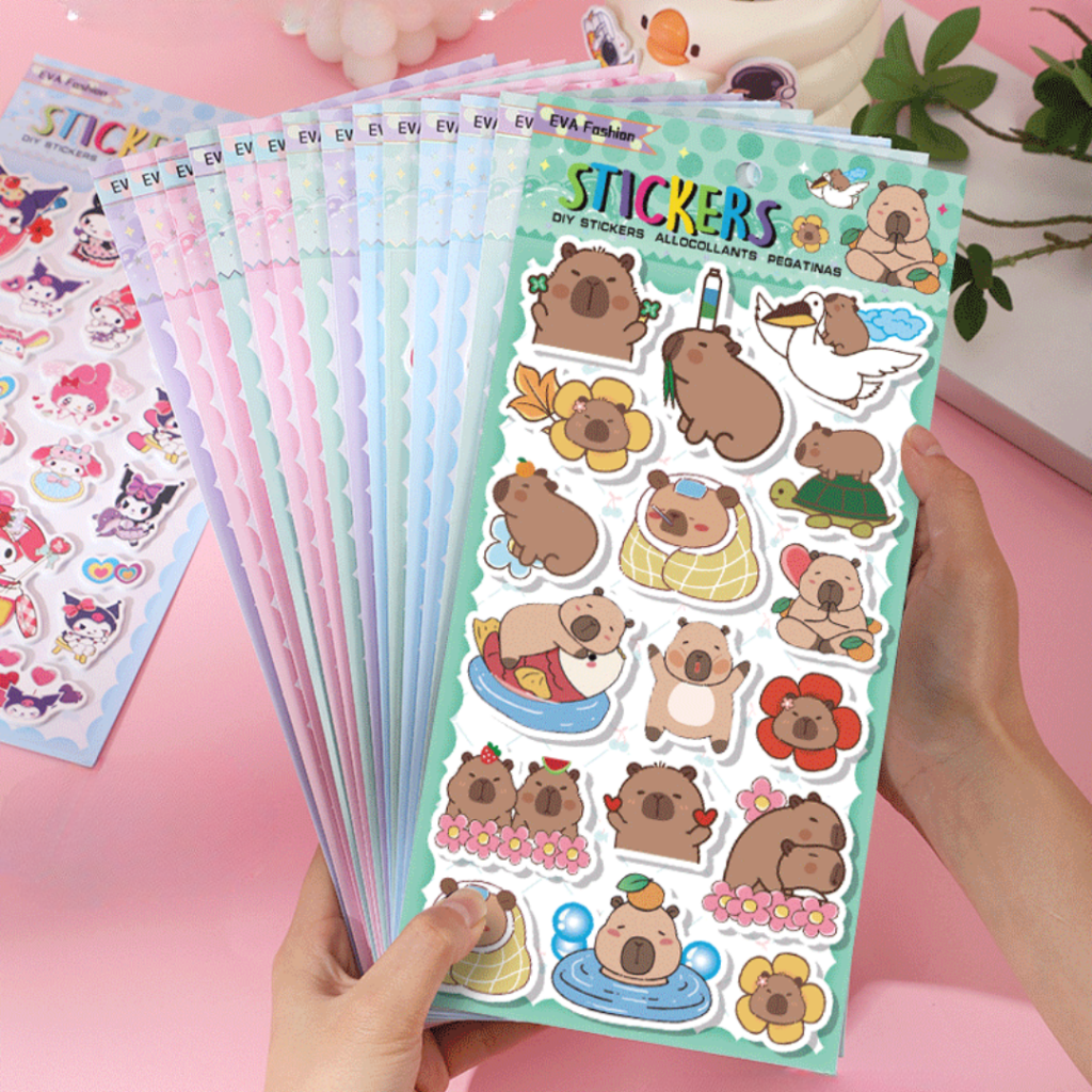 Sticker 3D Capybara de Papel