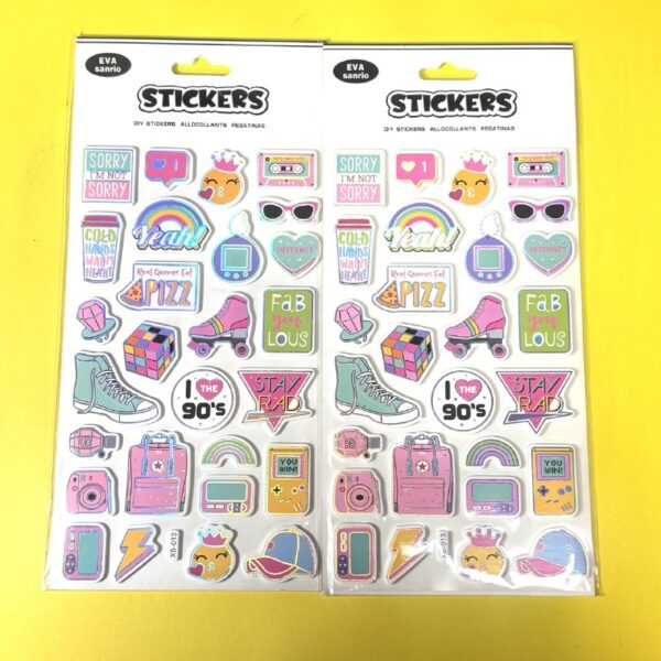 Sticker 3D retro con Relieve