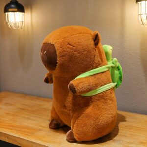 Peluche de Felpa Capybara Mochila de Tortuga