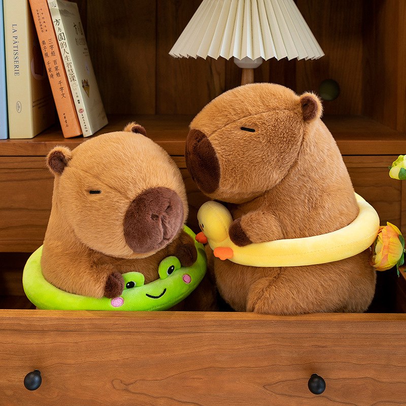 Peluche de Felpa Capybara con flotador 20 cm