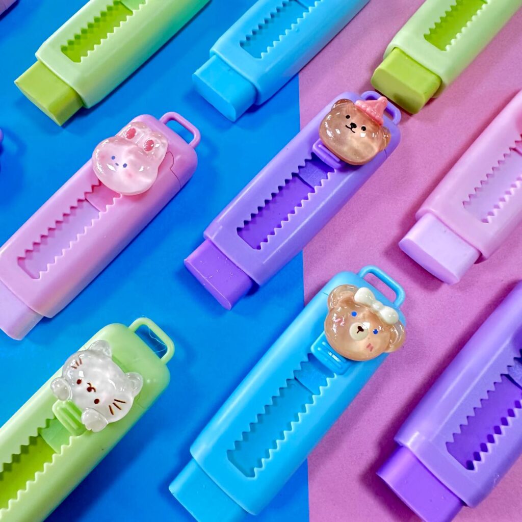 Goma Retráctil animales Kawaii 4 Modelos
