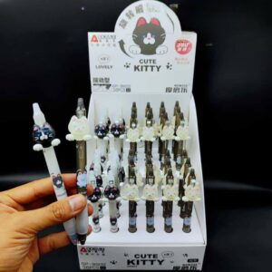 Lápiz Borrable con Forma de Gato Blanco y Negro - Imagen 3