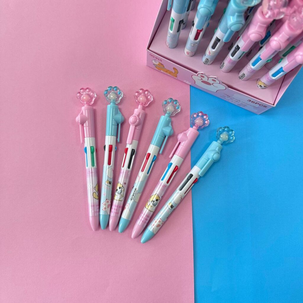 Lápiz de 4 Colores Patita de Gato Kawaii 2 Modelos