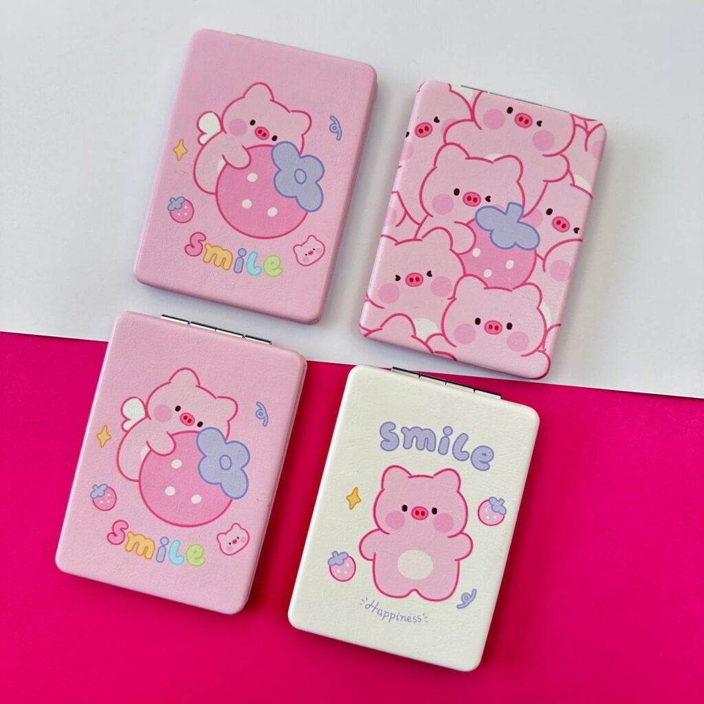 Espejo Cuadrado de Cerdito