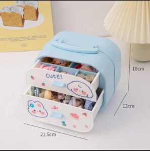 Caja de Almacenamiento para Joyería o Papelería celeste