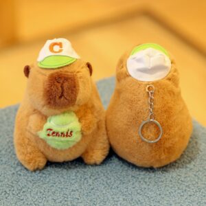 Llavero Capybara Beisbolero Peluche 4 Colores - Imagen 4