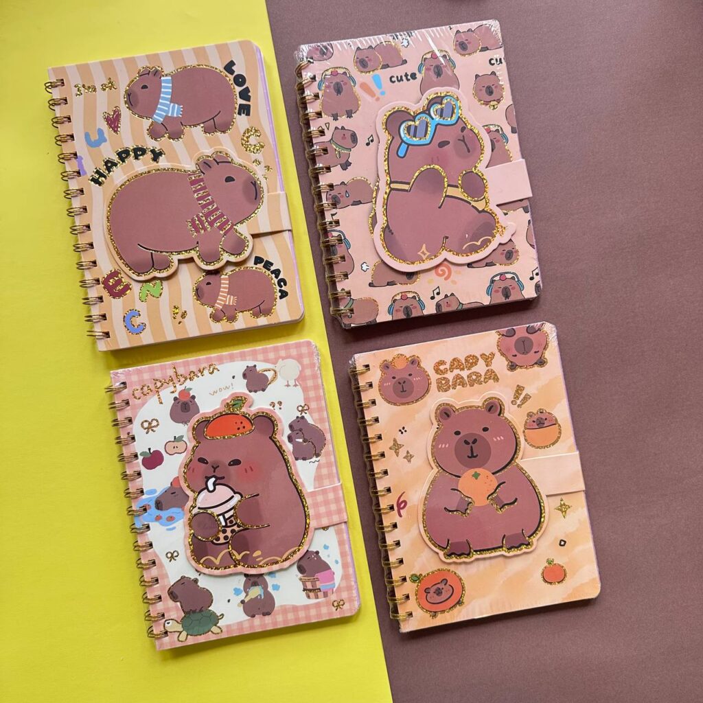 Libreta Argollada con hojas coloridas Capybara