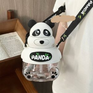 Botella de Agua Diseño de Panda con Correa - Imagen 4