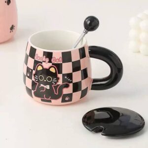 Taza de Cerámica Gatito Pink Black - Imagen 3