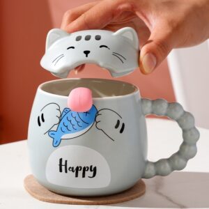 Taza de Cerámica Diseño Gatito Kawaii - Imagen 4