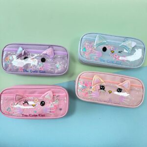 Estuche en Forma de Carita de Gato | Diseño Kawaii - Imagen 1