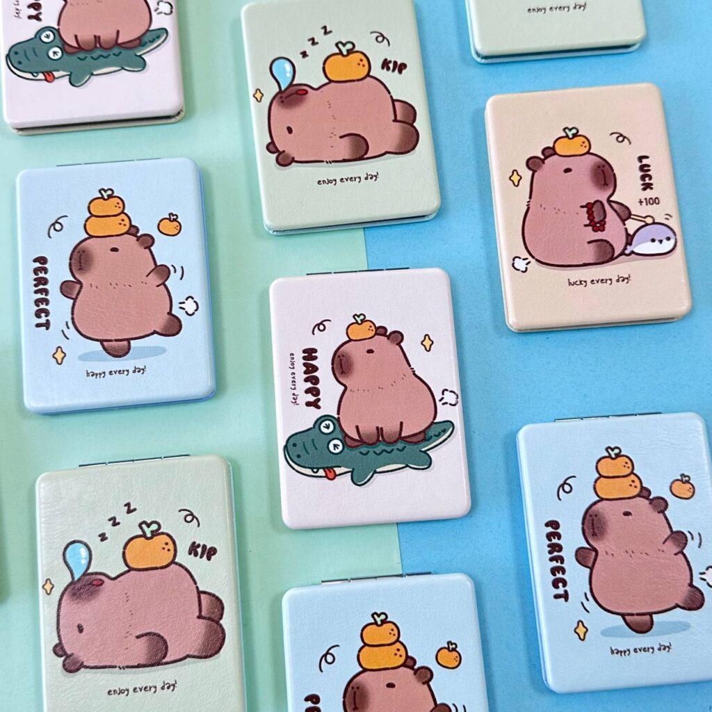 Espejo Cuadrado de Capybara | 4 Modelos Surtidos