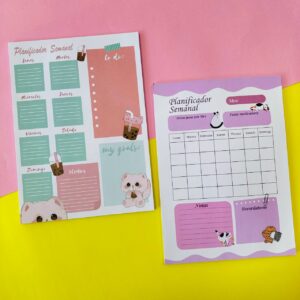 Planner de Hojas Gatito | 3 Modelos y Colores Surtidos - Imagen 3