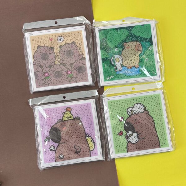 Pintura de Diamante Capybara Cuadrada | 4 Modelos Surtidos