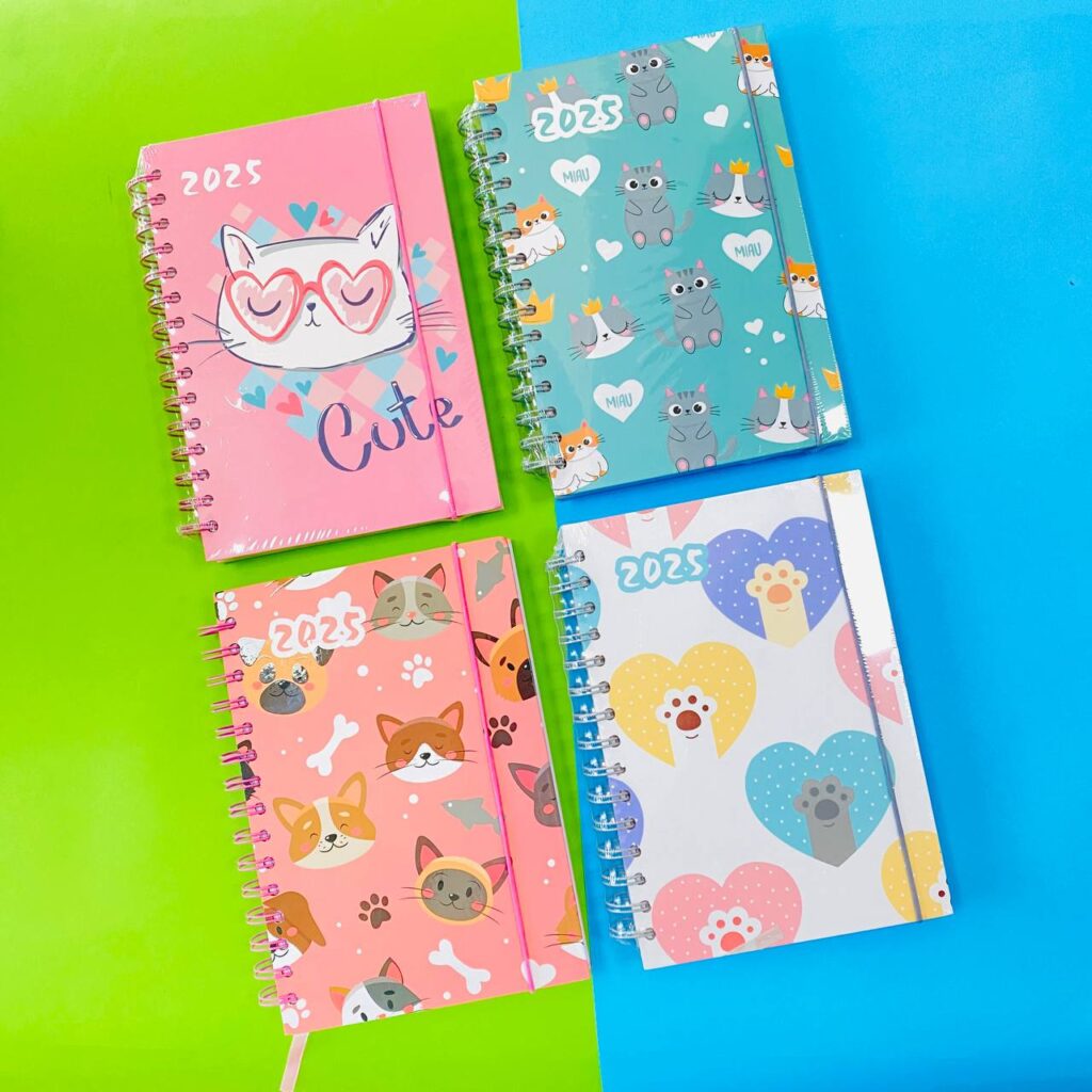 Agenda 2025 Gatito Cute  | 4 Modelos y Colores Surtidos