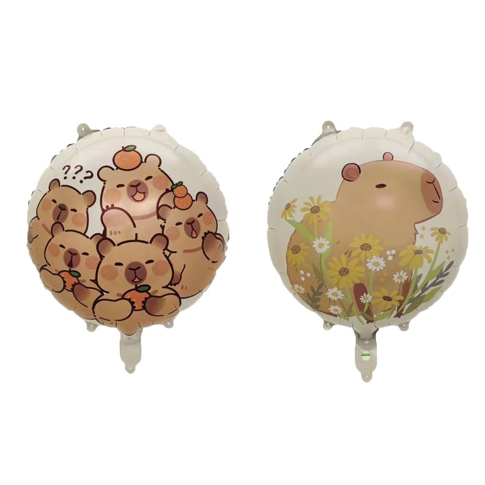 Globo Redondo Capybara 🎈🧡 3 Globo Redondo Capybara 🎈🧡 - Imagen 3