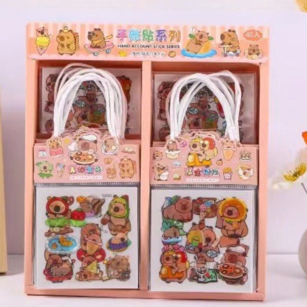 40PCS Bolsa de Stickers Capybara pegatinas cute
