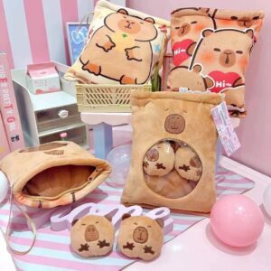 bolsa con dos pelcuhes de Felpa Capybara 🧸✨