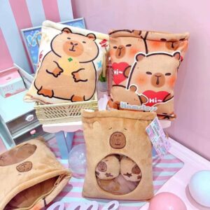 bolsa con dos pelcuhes de Felpa Capybara 🧸✨ - Imagen 4
