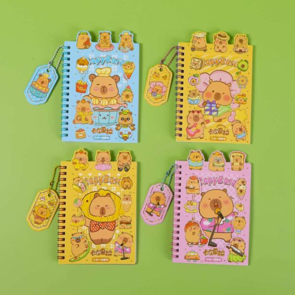Mini Libreta Kawaii La Bubu y capybara | 4 Colores Surtidos - Imagen 3