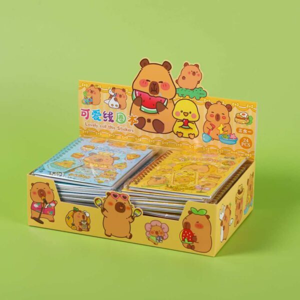 Mini Libreta Kawaii La Bubu y capybara | 4 Colores Surtidos - Imagen 2