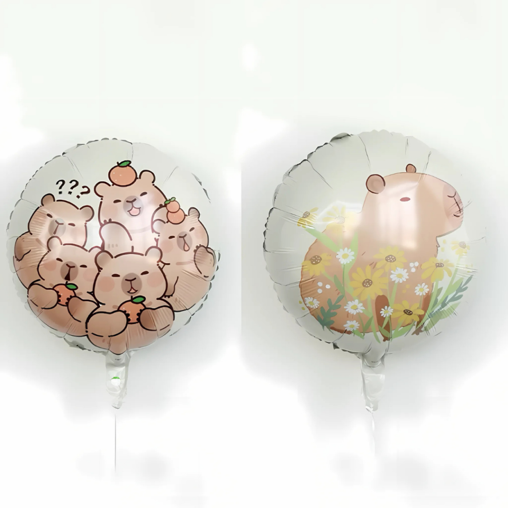 Globo Redondo Capybara 🎈🧡
