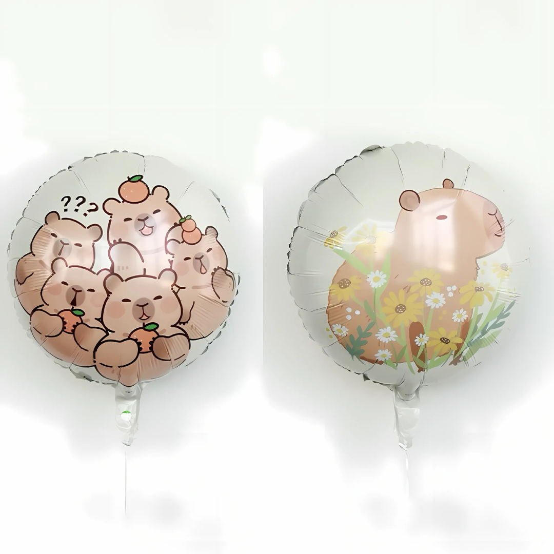 Globo Redondo Capybara 🎈🧡 1 Globo Redondo Capybara 🎈🧡
