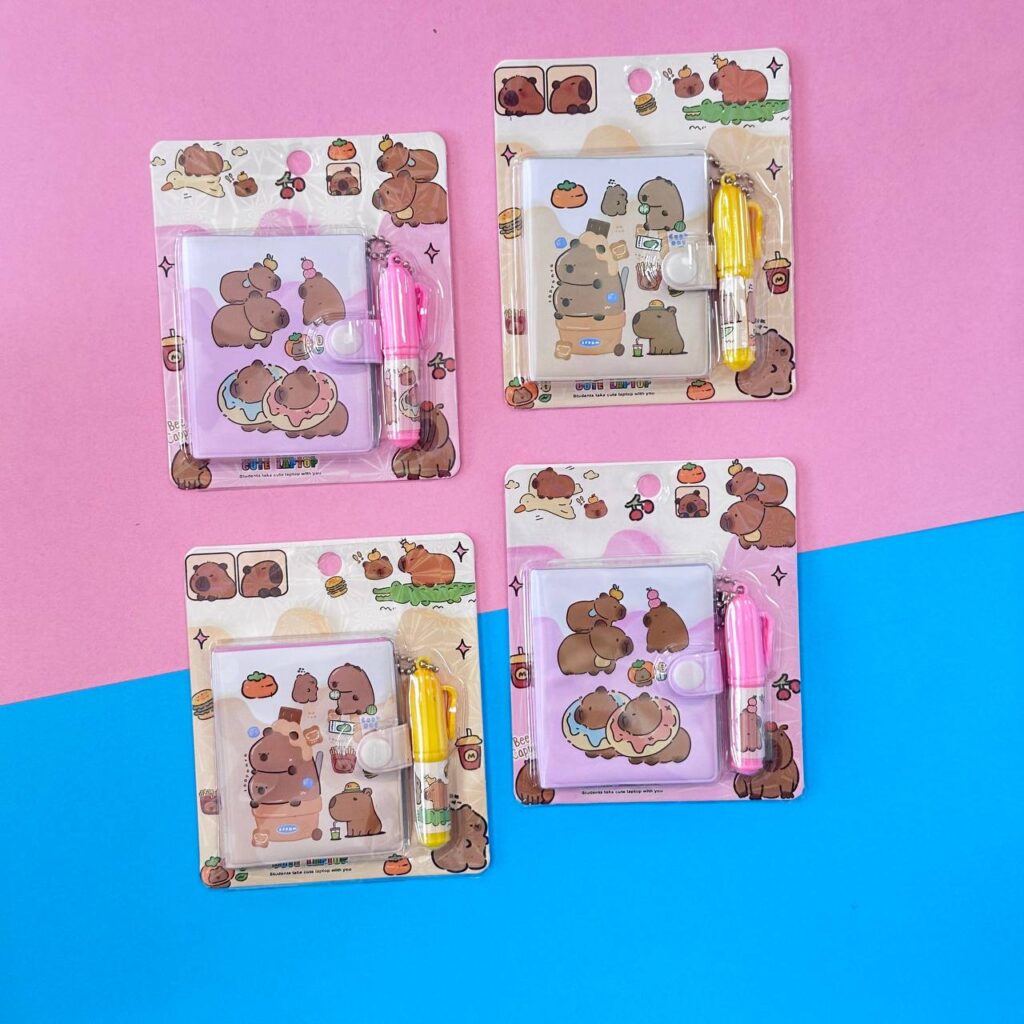 📒🐹 Mini Libreta + Lápiz Capybara
