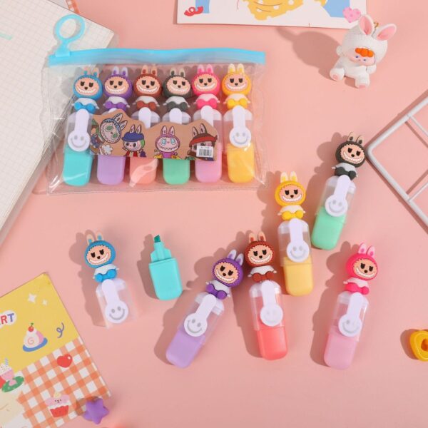 🎨✨ Bolsita Mini Destacadores 6PCS La Bubu - Imagen 2