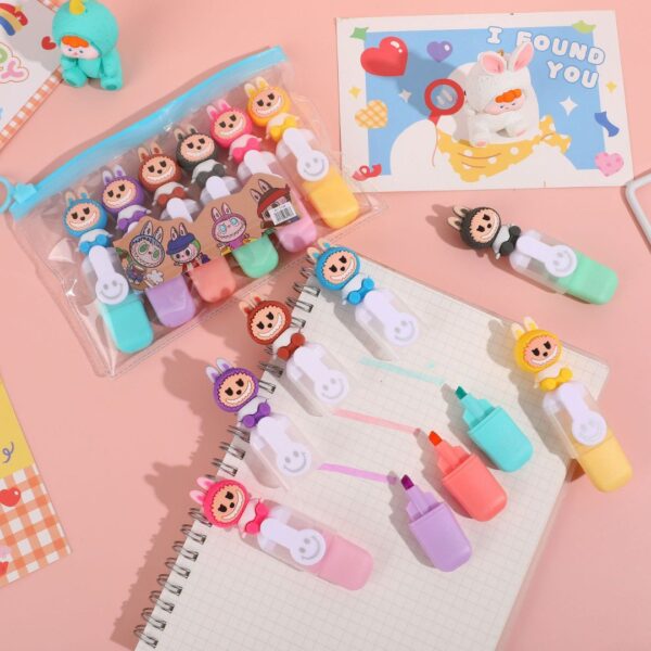 🎨✨ Bolsita Mini Destacadores 6PCS La Bubu - Imagen 3