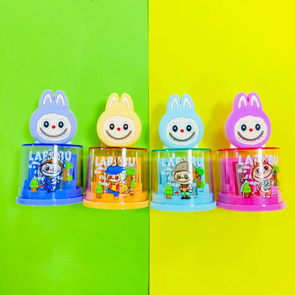 💜 Sacapunta con Depósito Cara La Bubu 💜🐻✏️