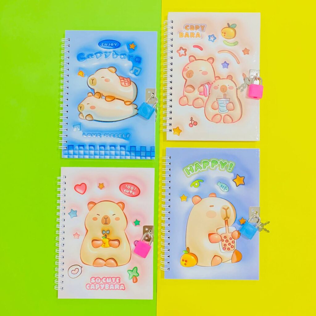 Mini Libreta con Candado Capybara