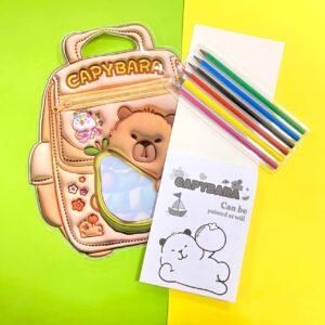 🎒✨ Set de Papelería con Bolsa Estilo Mochila  Capybara🎨 - Imagen 3