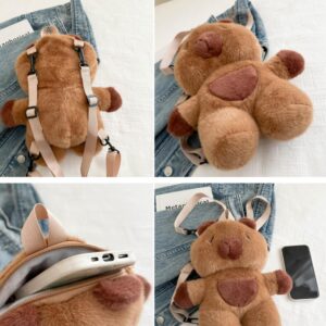 Mochila Capybara de Peluche esponjoso kawaii - Imagen 3