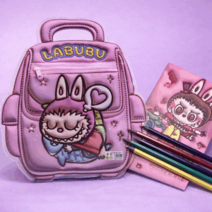🎒✨ Set de Papelería con Bolsa Estilo Mochila La Bubu 🐻🎨