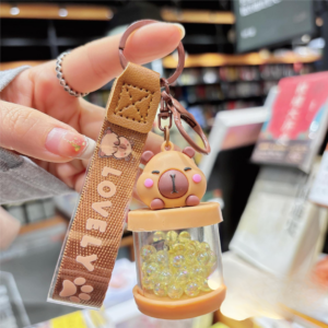 Llavero con Esferitas y Luz Capybara ✨🐹 - Imagen 4