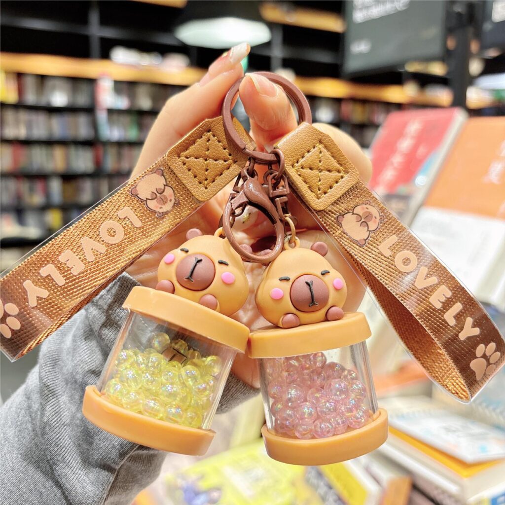 Llavero con Esferitas y Luz Capybara ✨🐹