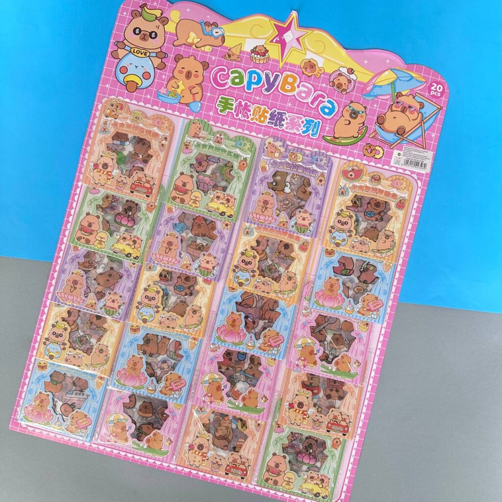 Stickers Capybara Rouss 20PCS 🧡