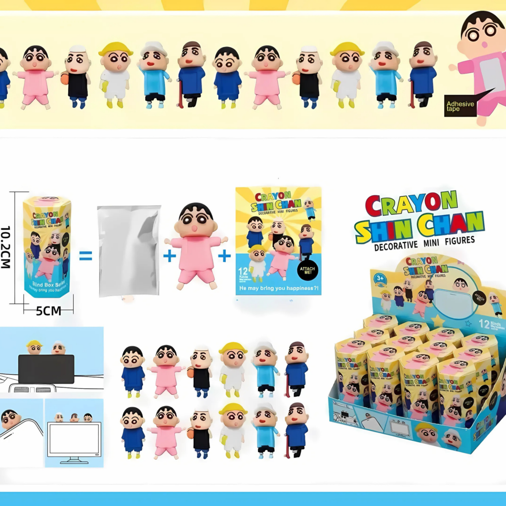 🎉  Caja Sorpresa Shin Chan Pegable para Celular🎉