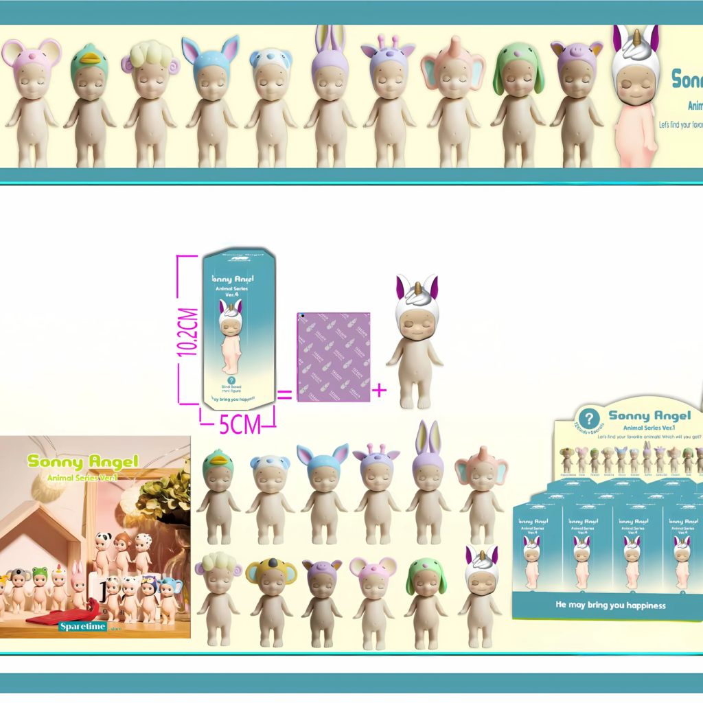 🎁 Juguete Sorpresa Sonny Angel – Animales Kawaii 🐰🦊🦝