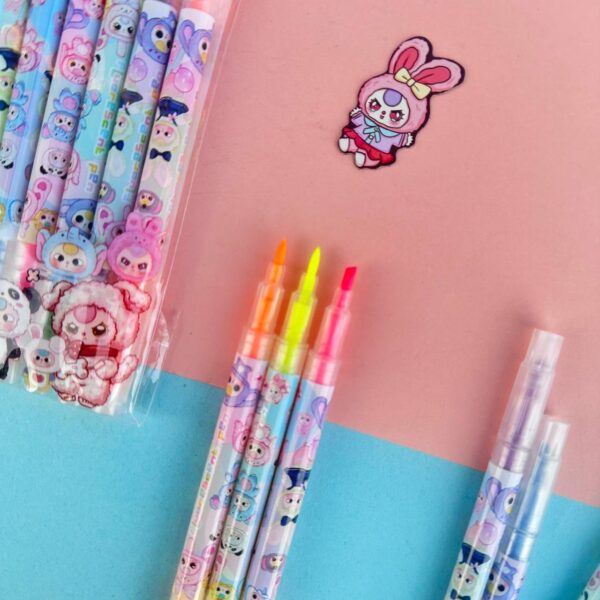 🖍️ Destacador Doble Punta 6PCS Baby Three - Imagen 3