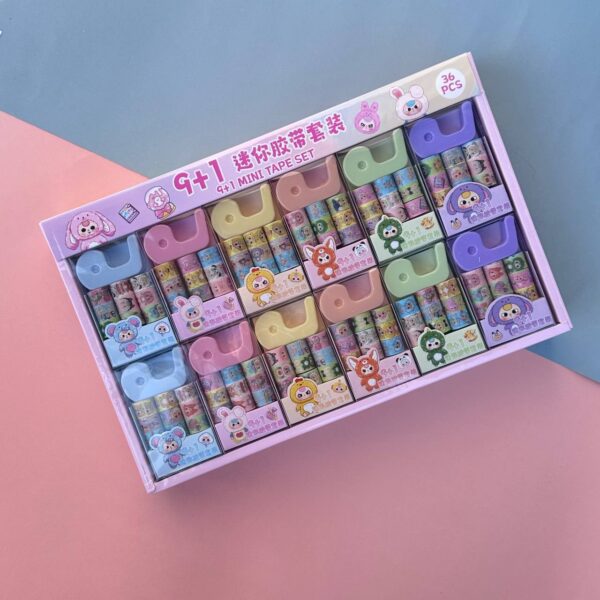 Washi Tape 9PCS con Dispensador Baby Three 🐻🎨