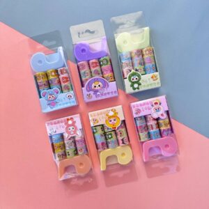 Washi Tape 9PCS con Dispensador Baby Three 🐻🎨