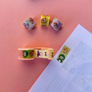 Washi Tape 9PCS con Dispensador Baby Three 🐻🎨 - Imagen 3