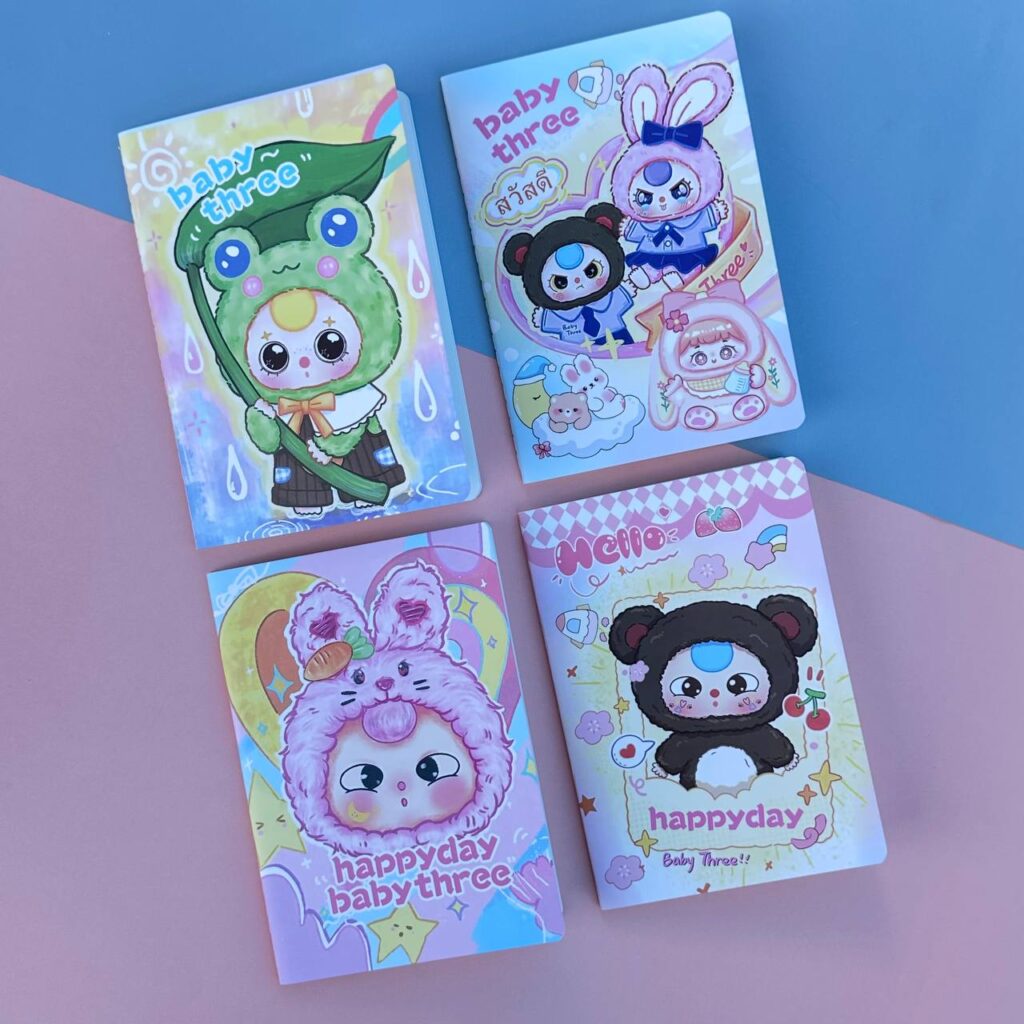 📒 Libreta Lisa con Línea Horizontal Baby Three ✨